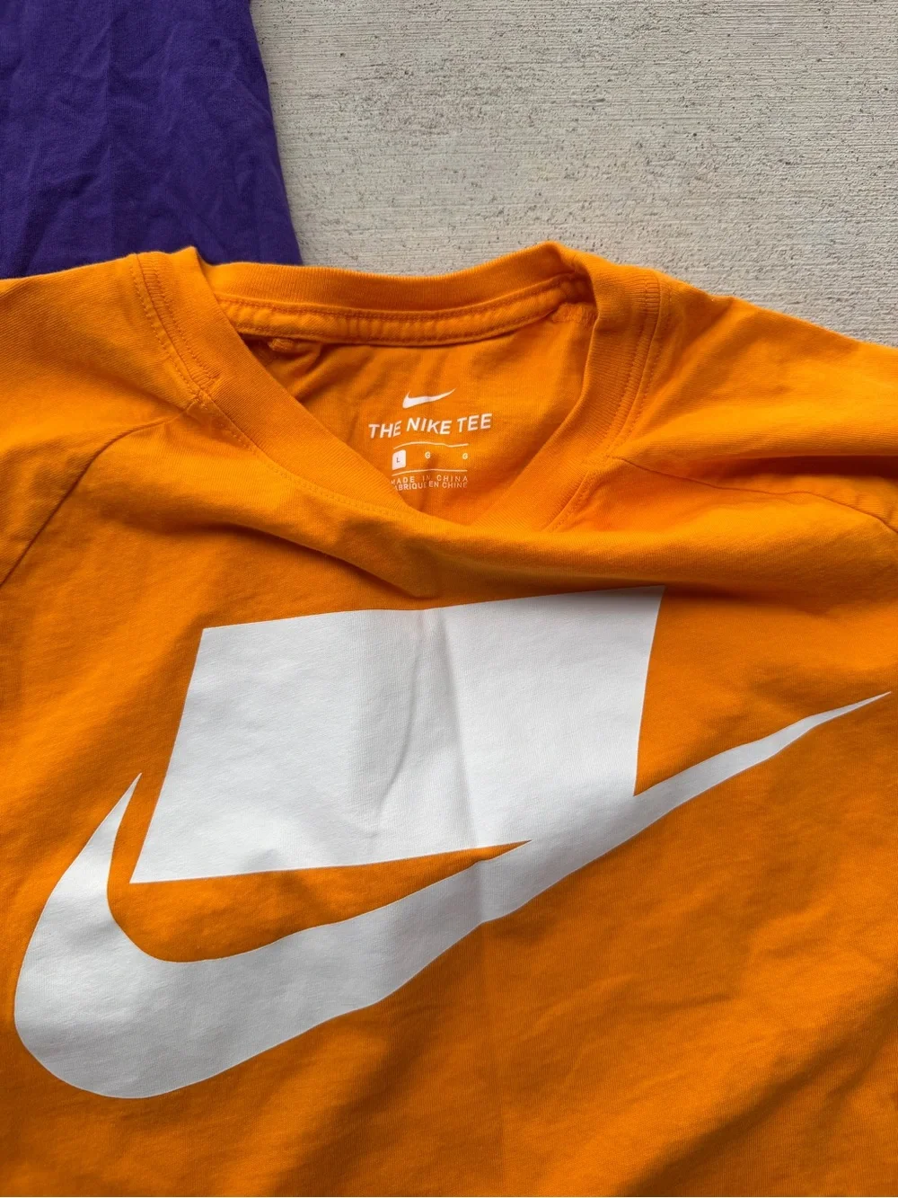 adidas & Nike Short-Sleeve Tees in Purple, Orange & Light Pink with White Logo
